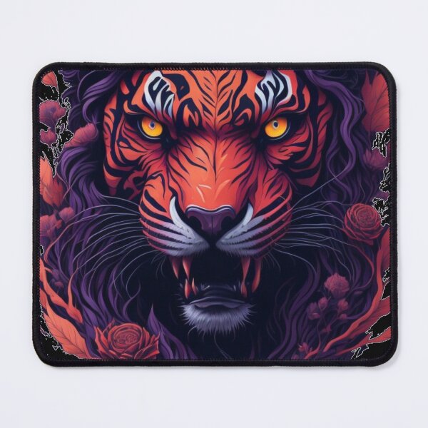 Item preview, cyber tiger 3D vector art designed and sold by HelioWears.