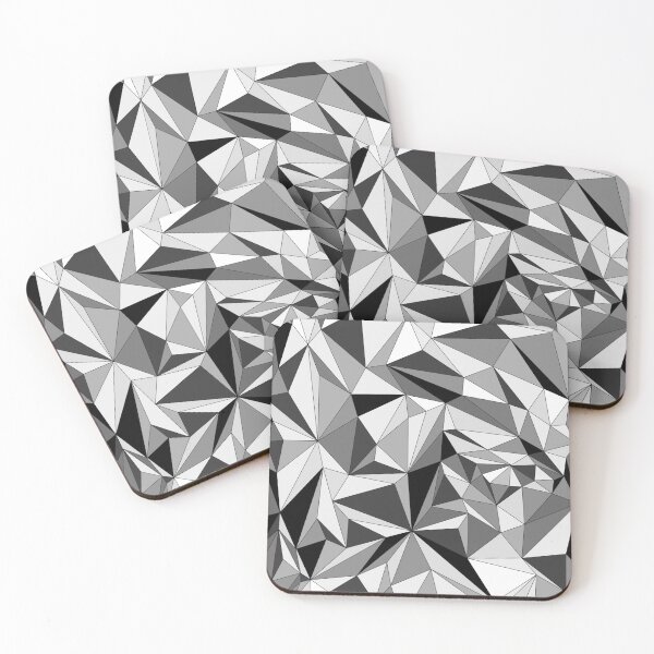 Item preview, Vector design, gray scale, triangle 3D look, retro look, tech design, designed and sold by CanvasCult.
