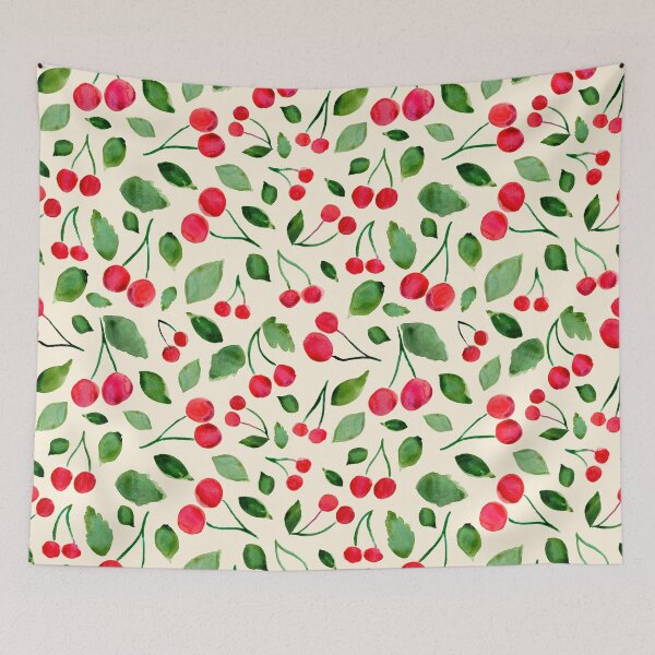 Item preview, Cherries OffWhite designed and sold by SandraArtStudio.
