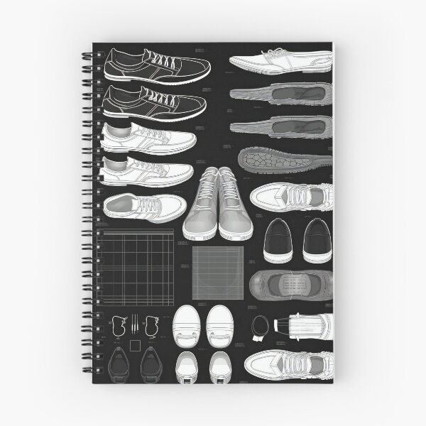 Item preview, Tennis Shoes Knolling | Illustration | Black&White | 8K | designed and sold by Hazmat-AI7.