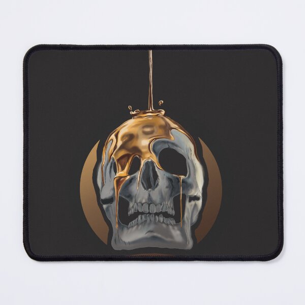 Item preview, Skull on the top with liquid gold designed and sold by RockSteadyReady.