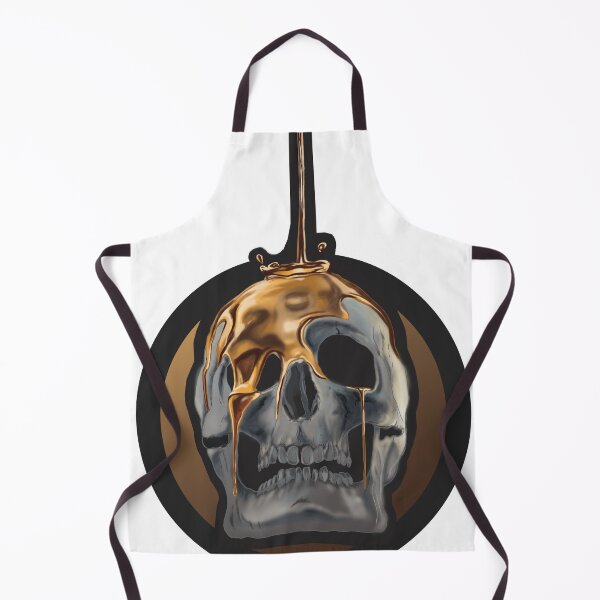 Item preview, Skull on the top with liquid gold designed and sold by RockSteadyReady.