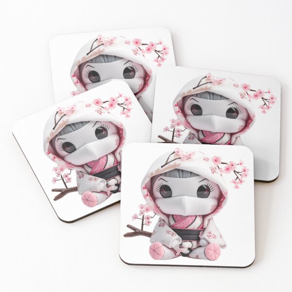 Item preview, Cute Cherry Blossom Chibi Sakura Ninja Doll designed and sold by TVBArchive.