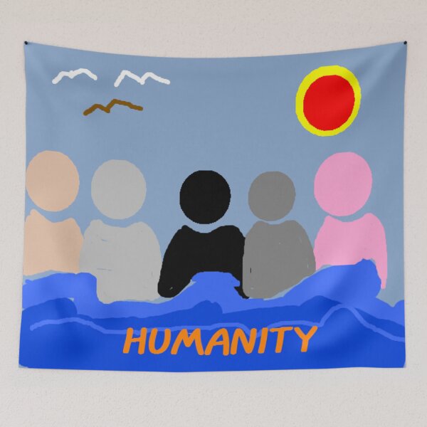 Item preview, Colorful Humanity Illustration designed and sold by 3triadstore.