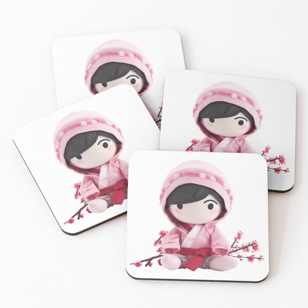 Item preview, Cute Cherry Blossom Chibi Sakura Ninja Doll designed and sold by TVBArchive.