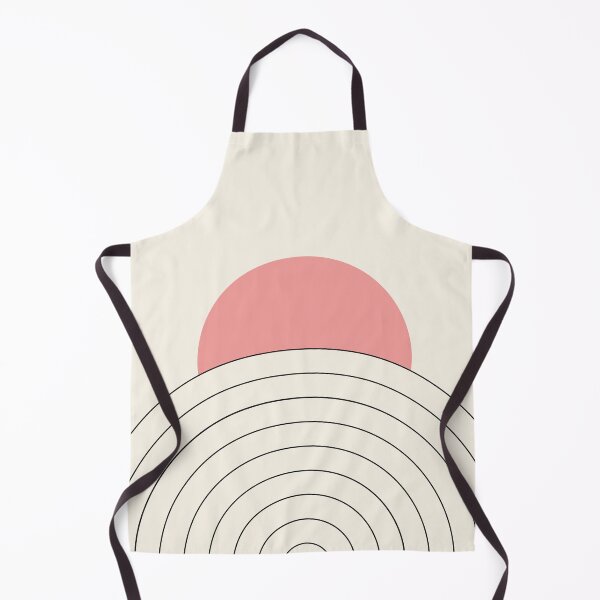 Item preview, Mid Century style line art with pink sun designed and sold by BattaAnastasia.