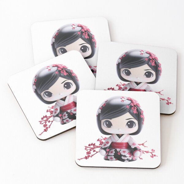 Item preview, Adorable Cherry Blossom Chibi Sakura Ninja Doll designed and sold by TVBArchive.