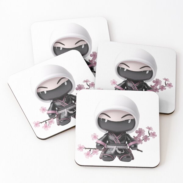 Item preview, Black Cherry Blossom Chibi Sakura Ninja Doll designed and sold by TVBArchive.