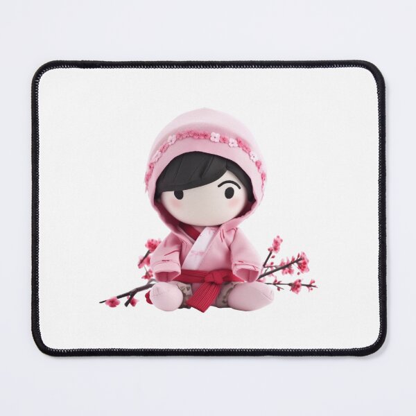 Item preview, Pink Cherry Blossom Chibi Sakura Ninja Doll designed and sold by TVBArchive.