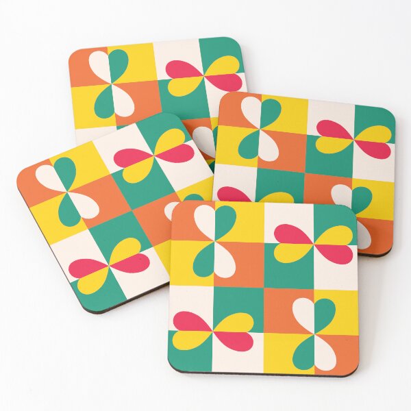 Artikelvorschau, Happy maximalist heart checker tile colorful pattern entworfen und verkauft von CrunchyCableStudio.