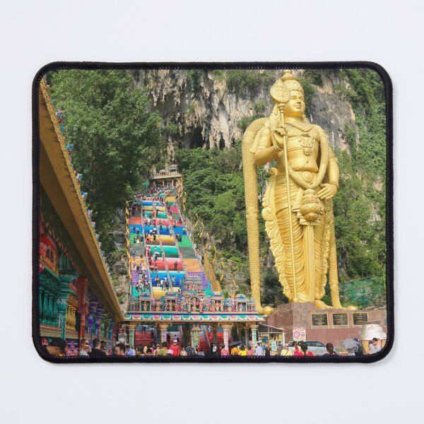 Item preview, Prayer wheels with Lord Murugan and stairs at Batu Caves designed and sold by kall3bu.
