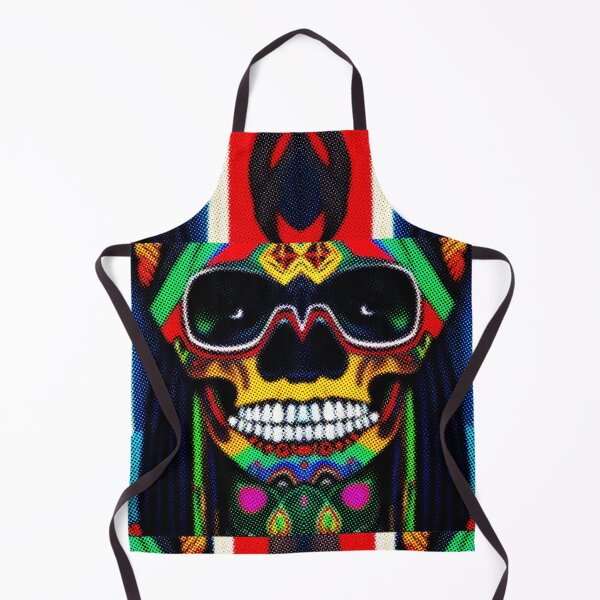 Item preview, *UNIQUE COOL JAMAICAN RASTA SKULL COLORFUL DOTTED PATCHWORK* designed and sold by Ralek.