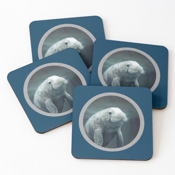 Item preview, Manatee Art for Decor and Fashion Cute Floating Manatee Peaceful Manatee designed and sold by aphelionrhode.