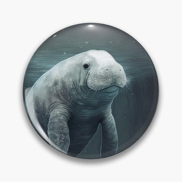 Item preview, Manatee Art for Decor and Fashion Cute Floating Manatee Peaceful Manatee designed and sold by aphelionrhode.