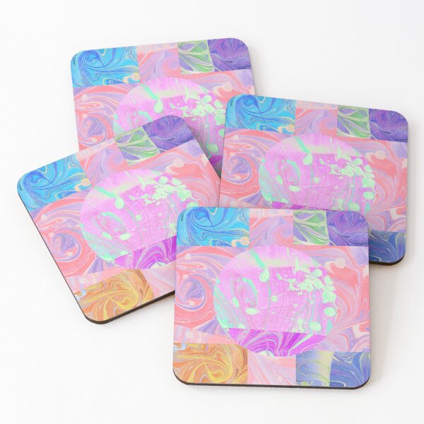 Item preview, Marble Magic: Modern and Fresh Ebru Collages designed and sold by goedesign.