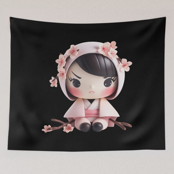Item preview, Adorable Cherry Blossom Chibi Sakura Ninja  designed and sold by TVBArchive.