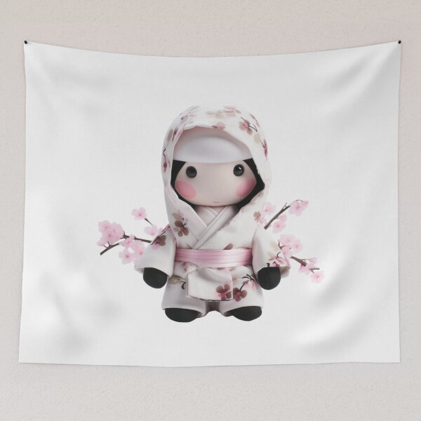 Item preview, Copy of Adorable Cherry Blossom Chibi Sakura Ninja Doll designed and sold by TVBArchive.