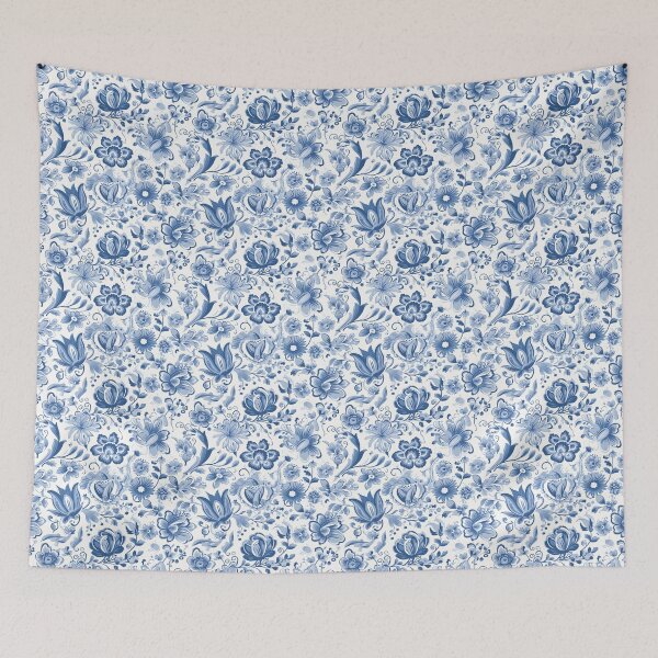 Item preview, Delft blue and white designed and sold by Digital Dreamscape Artistry.