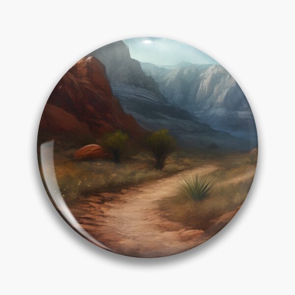Item preview, Red rock canyon with towering cliffs  designed and sold by synthetichoriz.