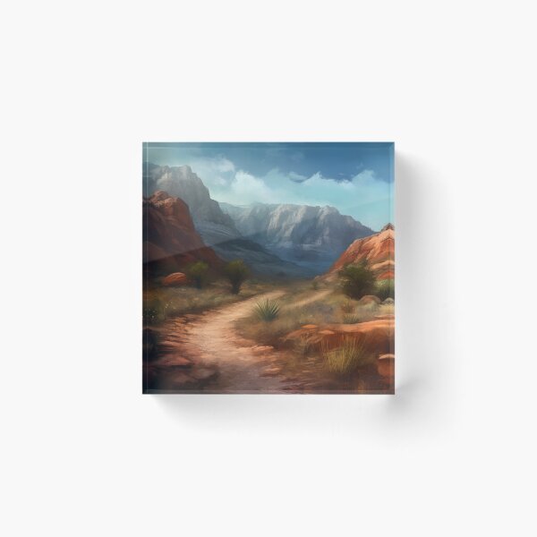 Item preview, Red rock canyon with towering cliffs  designed and sold by synthetichoriz.