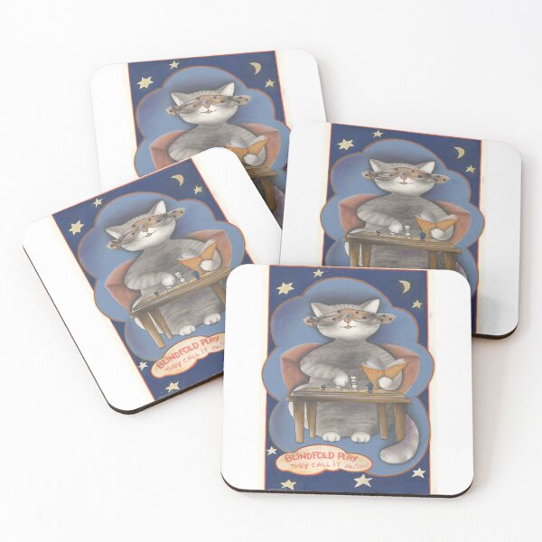 Item preview, Tournament of cat playing chess blindfold designed and sold by gatteria.