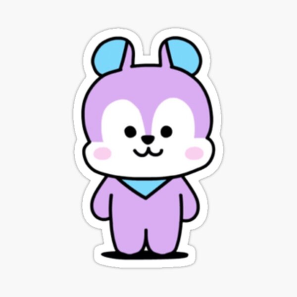 Pegatina «BT21 real nuevo Mang la ardilla desenmascarada por BTS jhope ...