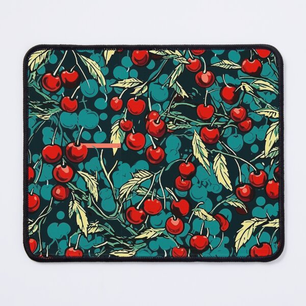 Item preview, Cherry Blossoms: Red Cherries and Lilac Hues designed and sold by TopArtsy.