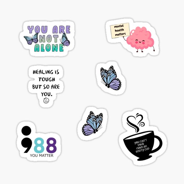 Item preview, Suicide Awareness Sticker Pack , Mental Health Sticker Pack  designed and sold by SiSnyder.