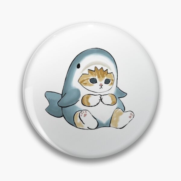 Item preview, Sad shark cat sticker designed and sold by Stickers N More.