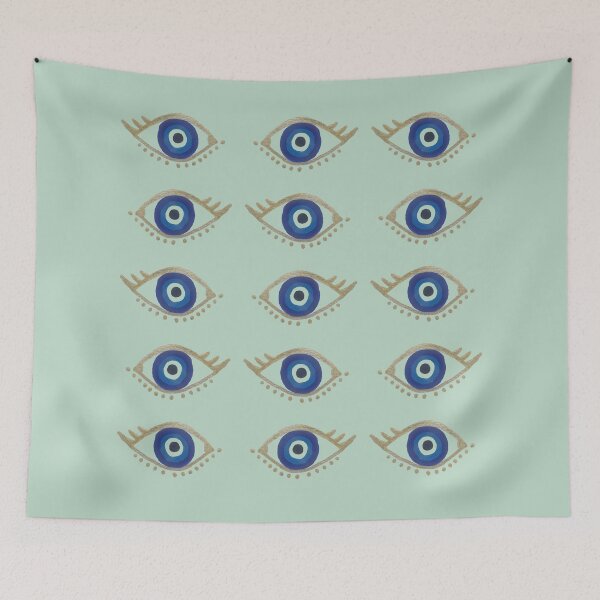 Item preview, Hand-Drawn Golden Evil Eye designed and sold by ridewilddesign.