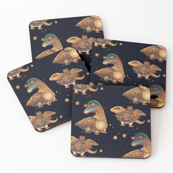 Item preview, Steampunk dinosaurs in space designed and sold by Jasardpu.