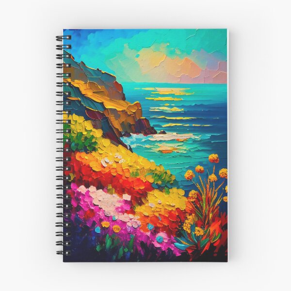 Item preview, Big Sur California Vibrant Landscape | Palette Knife Oil Digital Painting designed and sold by VividViews.