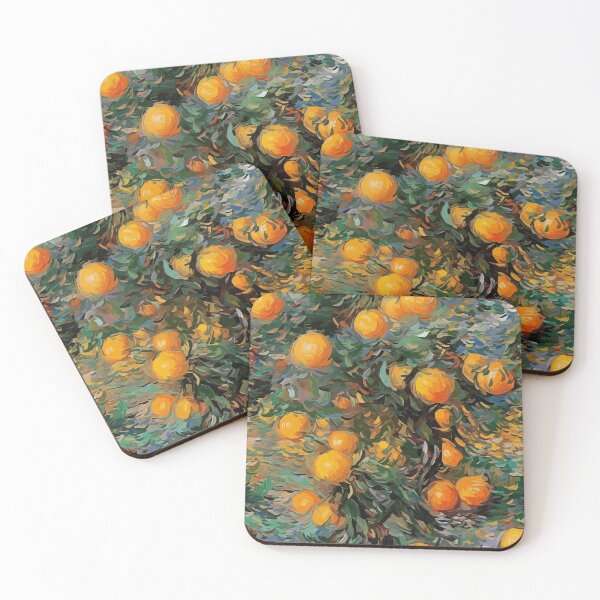 Item preview, Abstract Oranges: Impressionist Tree Landscape designed and sold by TopArtsy.