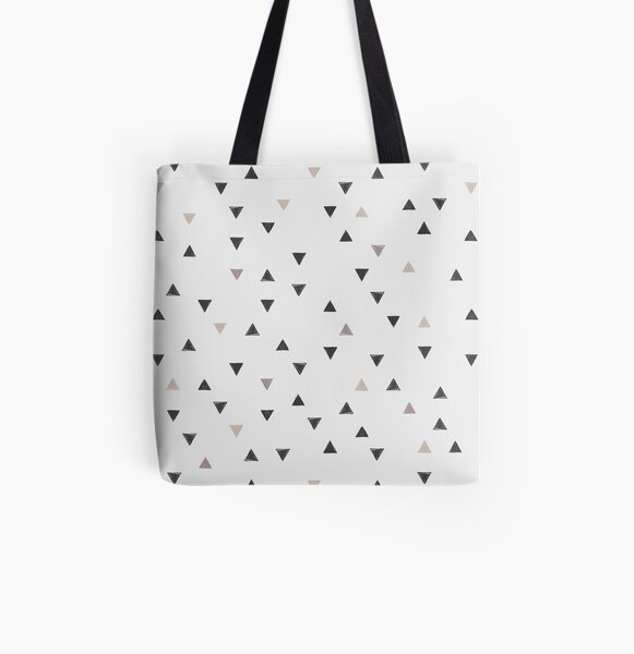 DOWN UP / scandi white / warm grey / flax / lavender Allover-Print Tote Bag