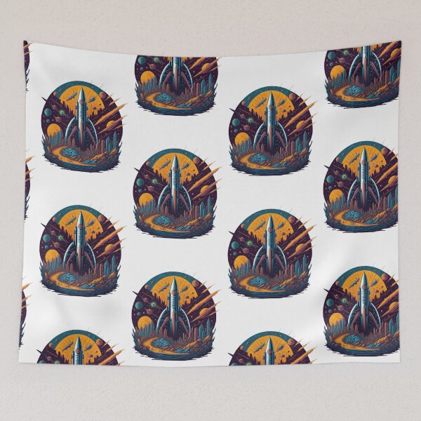 Item preview, Majestic Alien and the Solar System - Vibrant Design designed and sold by MediaPOX.