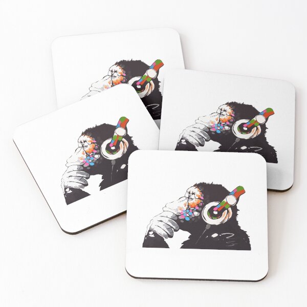 Item preview, BANKSY DJ Monkey Thinker designed and sold by inkstyl.