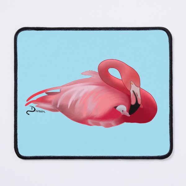 Aperçu de l'œuvre Flamant rose avec poussin créée et vendue par Dulcimer17.