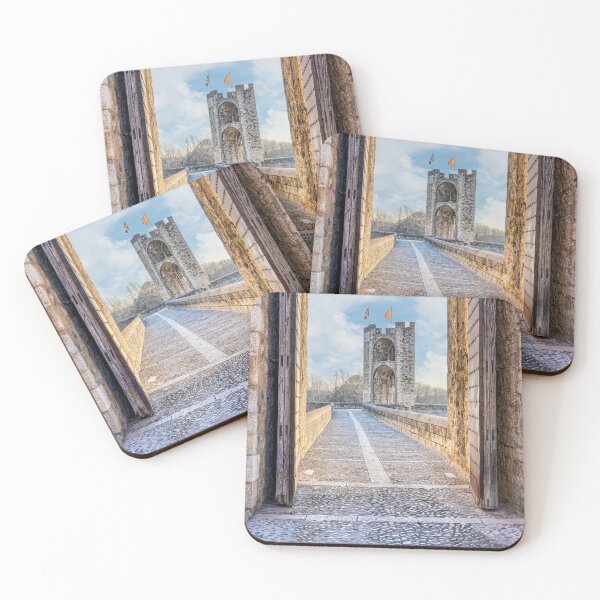 Item preview, Besalú's Iconic Bridge and Defensive Tower Seen Through the City Gate, Catalonia, Spain Travel Photography designed and sold by Marc Garrido Clotet.