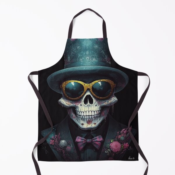 Item preview, Whimsical Psychedelic Skull Madhatter Skeleton Art Graphic Design V.64 designed and sold by Pexelpanoramas.
