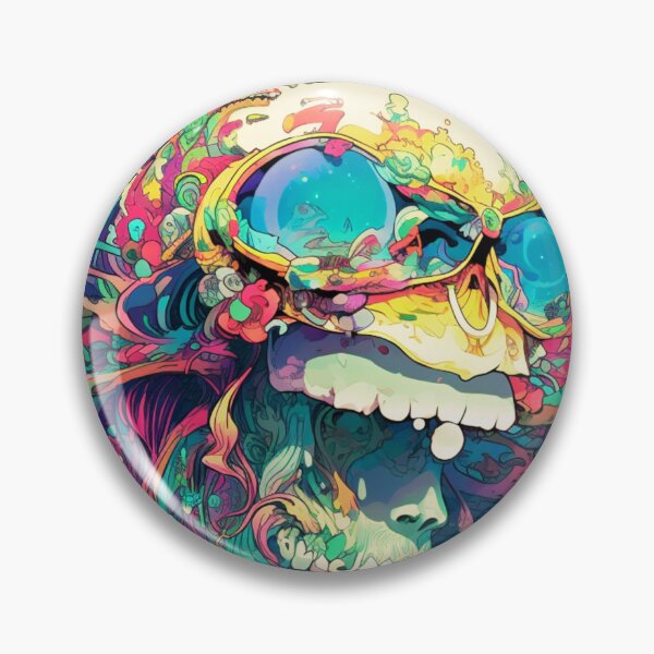 Item preview, Special Whimsical Psychedelic Skull Madhatter Skeleton Art Graphic Design V.65 designed and sold by Pexelpanoramas.
