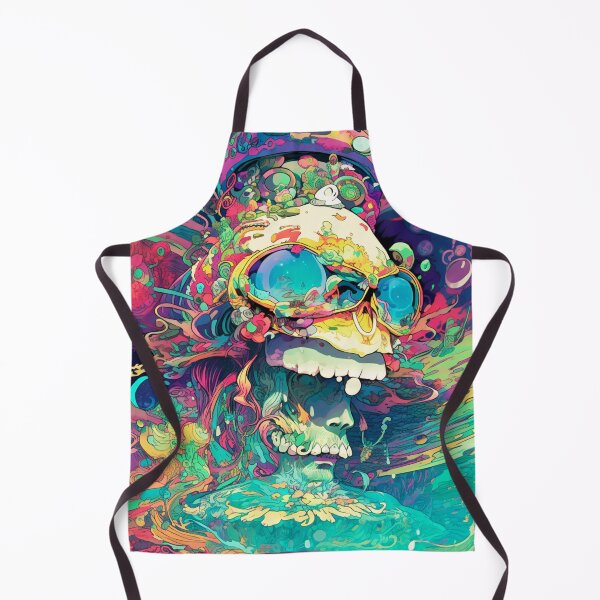 Item preview, Special Whimsical Psychedelic Skull Madhatter Skeleton Art Graphic Design V.65 designed and sold by Pexelpanoramas.