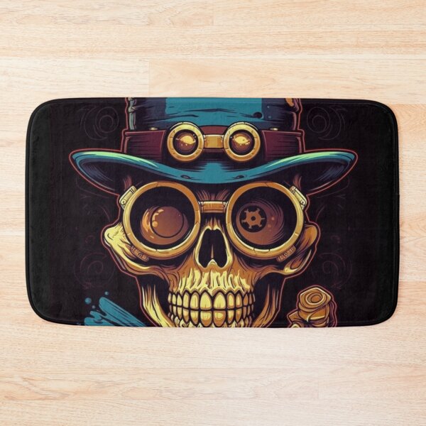 Item preview, Whimsical Psychedelic Skull Madhatter Skeleton Art Graphic Design V.66 designed and sold by Pexelpanoramas.