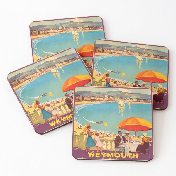 Item preview, Vintage Travel Poster - Southern Railway - Weymouth Dorset 1935 designed and sold by Gin  Neko.