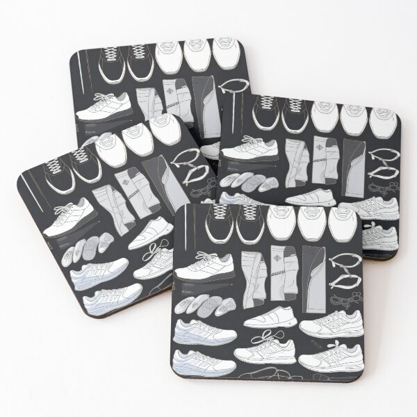 Item preview, Shoes Knolling | Illustration | Black&White | 8K | designed and sold by Hazmat-AI7.