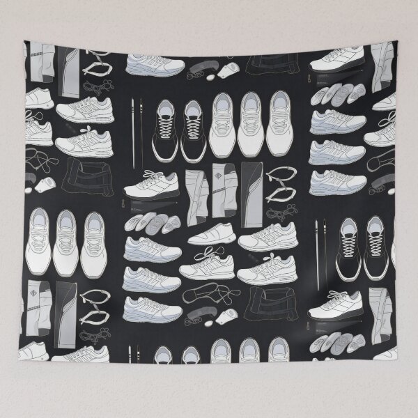 Item preview, Shoes Knolling | Illustration | Black&White | 8K | designed and sold by Hazmat-AI7.