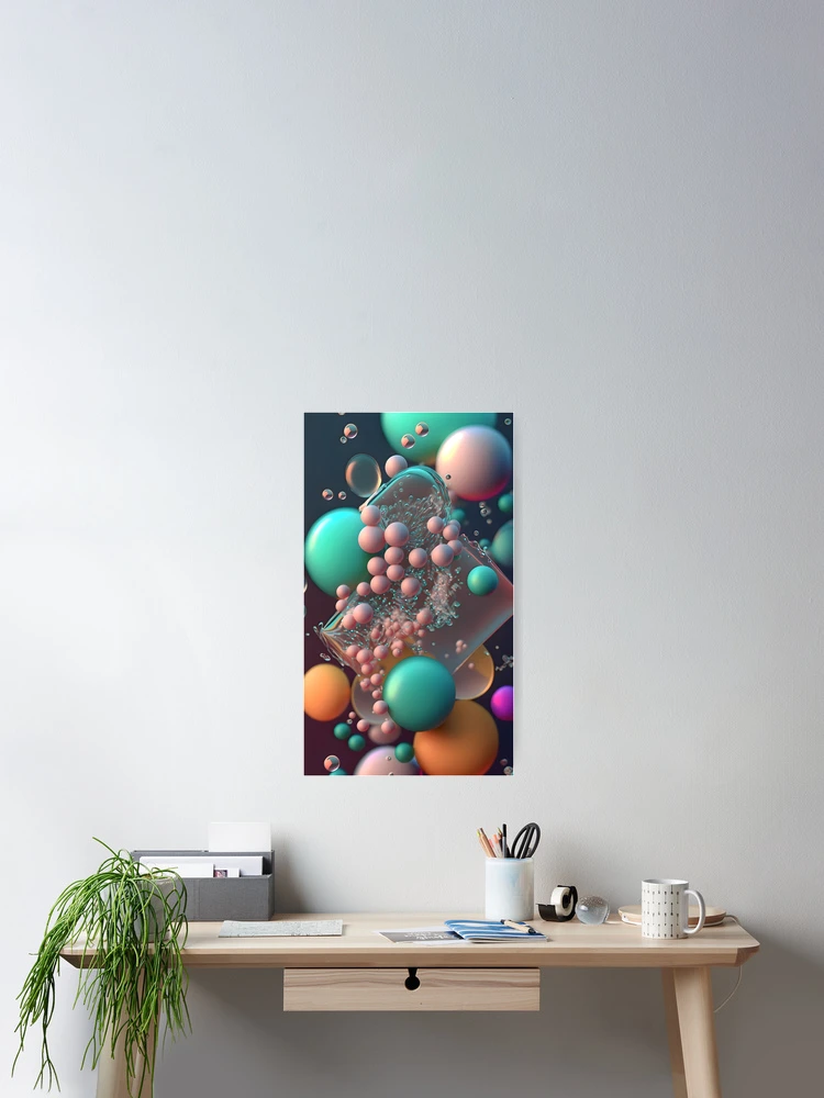 Thumbnail 2 of 3, Poster, Abstract Digital Design  designed and sold by RubyBlueCO.