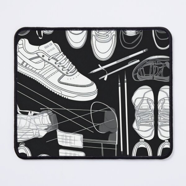 Item preview, Shoes Knolling | Illustration | Black&White | 8K | designed and sold by Hazmat-AI7.