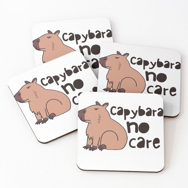 Item preview, Capybara No Care (black font) designed and sold by Daluyong.