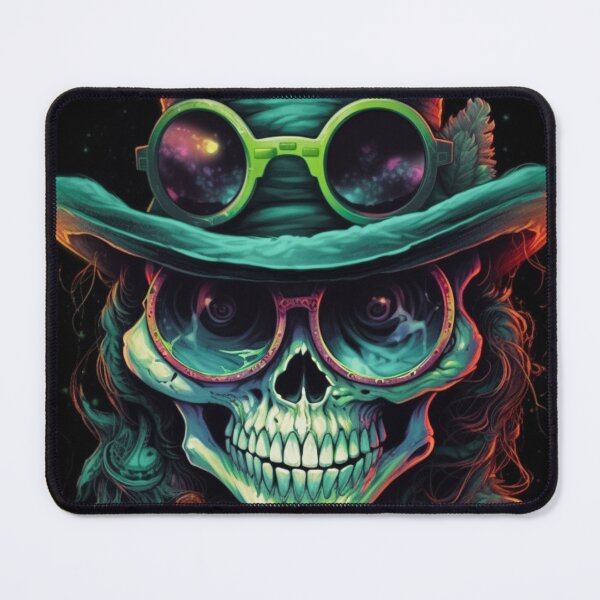 Item preview, Whimsical Psychedelic Skull Madhatter Skeleton Art Graphic Design V.67 designed and sold by Pexelpanoramas.