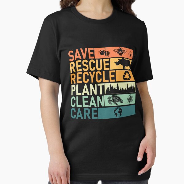 Aperçu de l'œuvre Earth Day Save Rescue Recycle Plant Clean Care T-shirt essentiel créée et vendue par inchai.